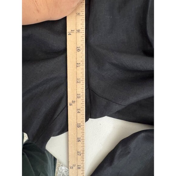 J.Crew Wide-leg Essential pant in linen wide leg classic 90s black sz 14 - Picture 6 of 10